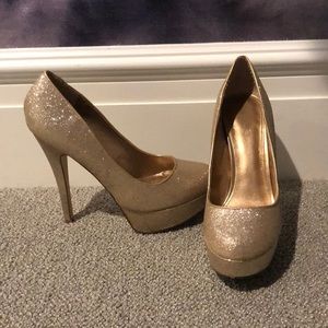 Aldo gold shoes